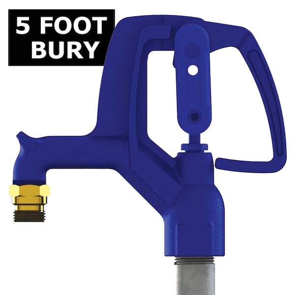3/4 in. x 3/4 in. NPT x MPT 1 in. Galvanized Steel Pipe x 5 ft. Bury X34 Freezeless Yard Hydrant